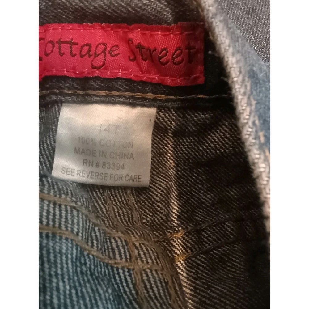 COTTAGE STREET Women's Relaxed Fit Straight Leg Med Wash Blue Mom Jeans Size 14T - Picture 8 of 9